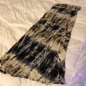 Long tie dye skirt